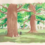 Watercolor painting of trees Watercolor painting of trees
